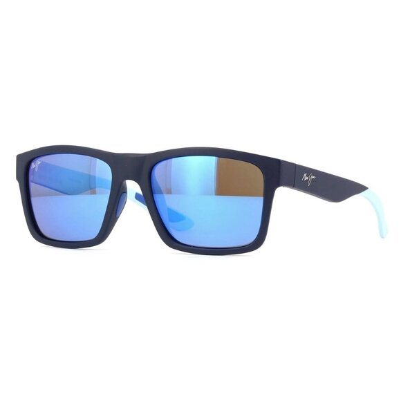 New MAUI JIM The Flats Blue Polarised Square B897 03 Sunglasses Women - Picture 1 of 4